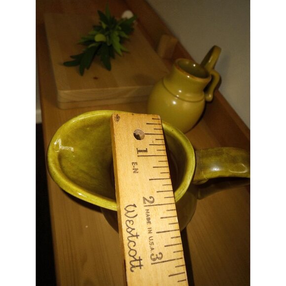 Vintage 1960s  LA Potteries #25C Avocado Green Water Pitcher - Picture 10 of 11